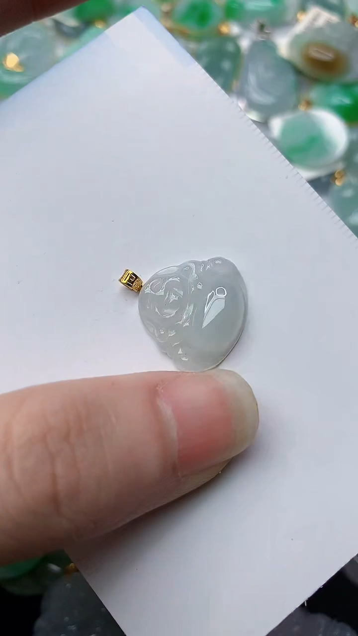 【闪购商品】翡翠颈饰18K金镶嵌23........