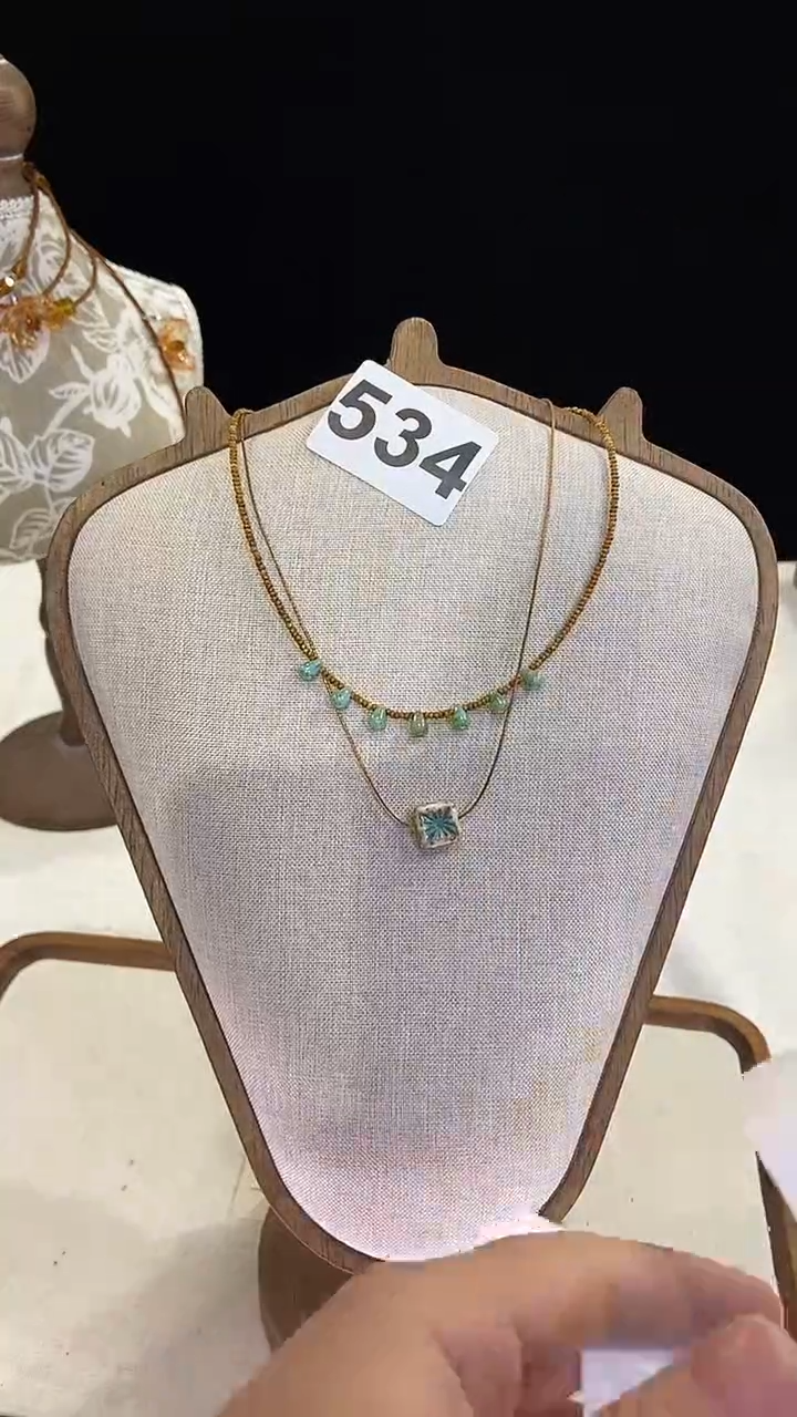 项链钛钢淡水珍珠534