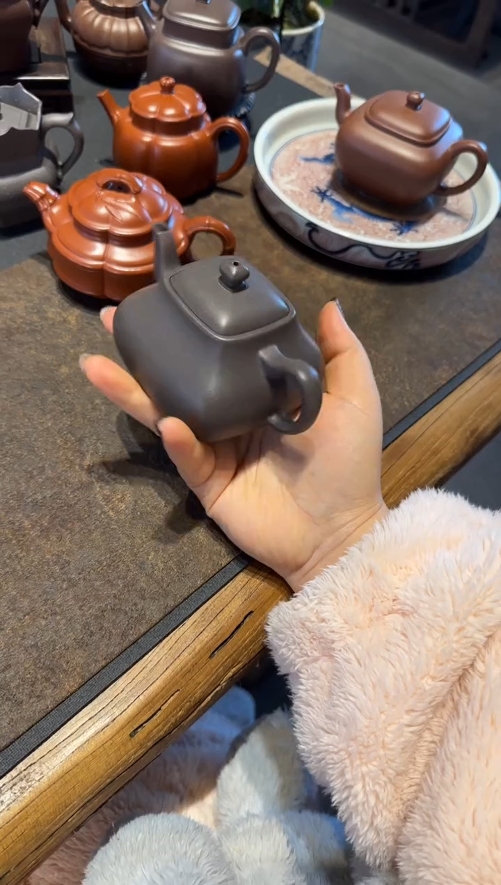 【闪购商品】紫砂茶壶风流宰相 天青