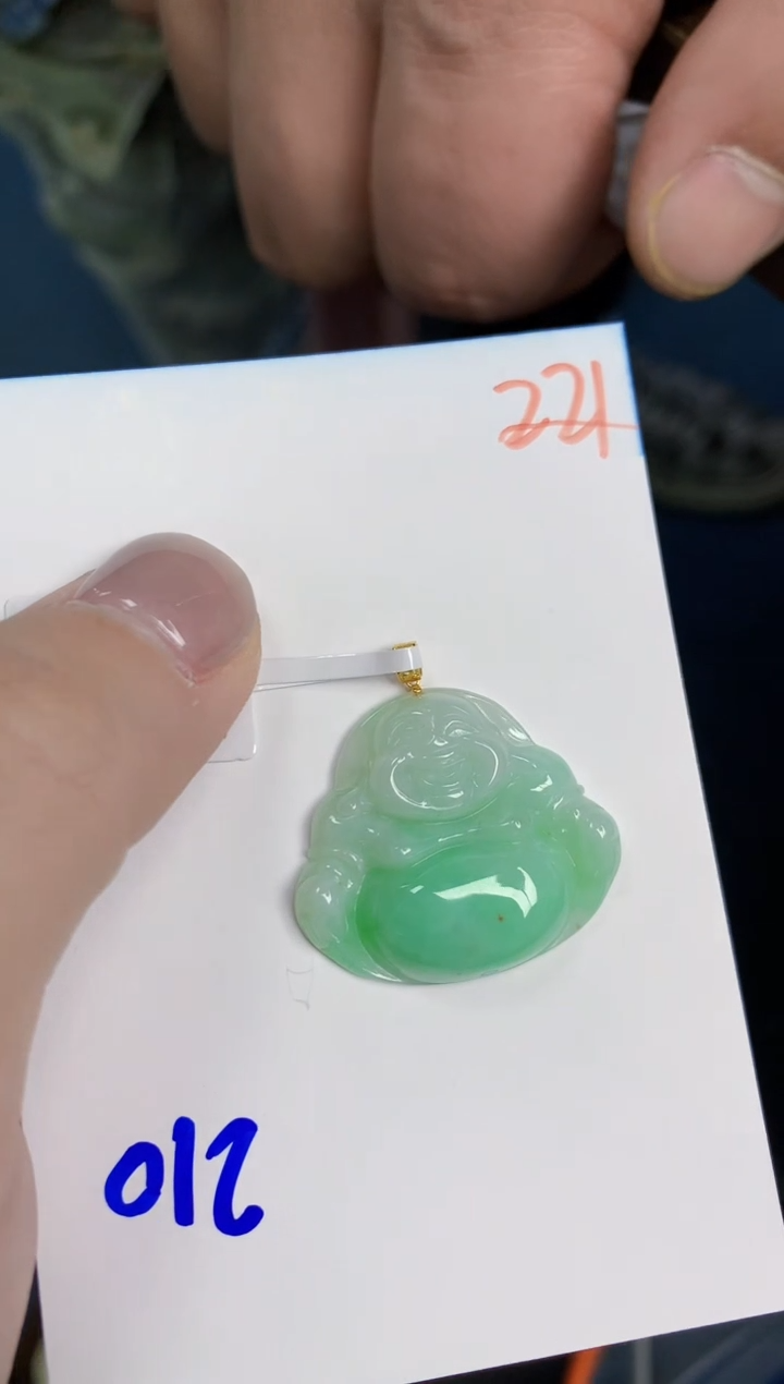 【闪购商品】翡翠颈饰18K金镶嵌天然翡翠A货