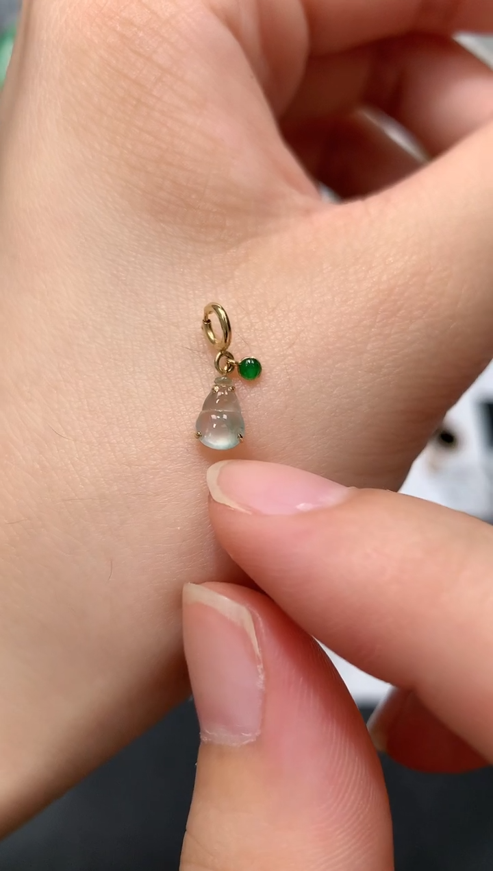 翡翠18K金镶嵌颈饰模式推广期24小时鉴赏期