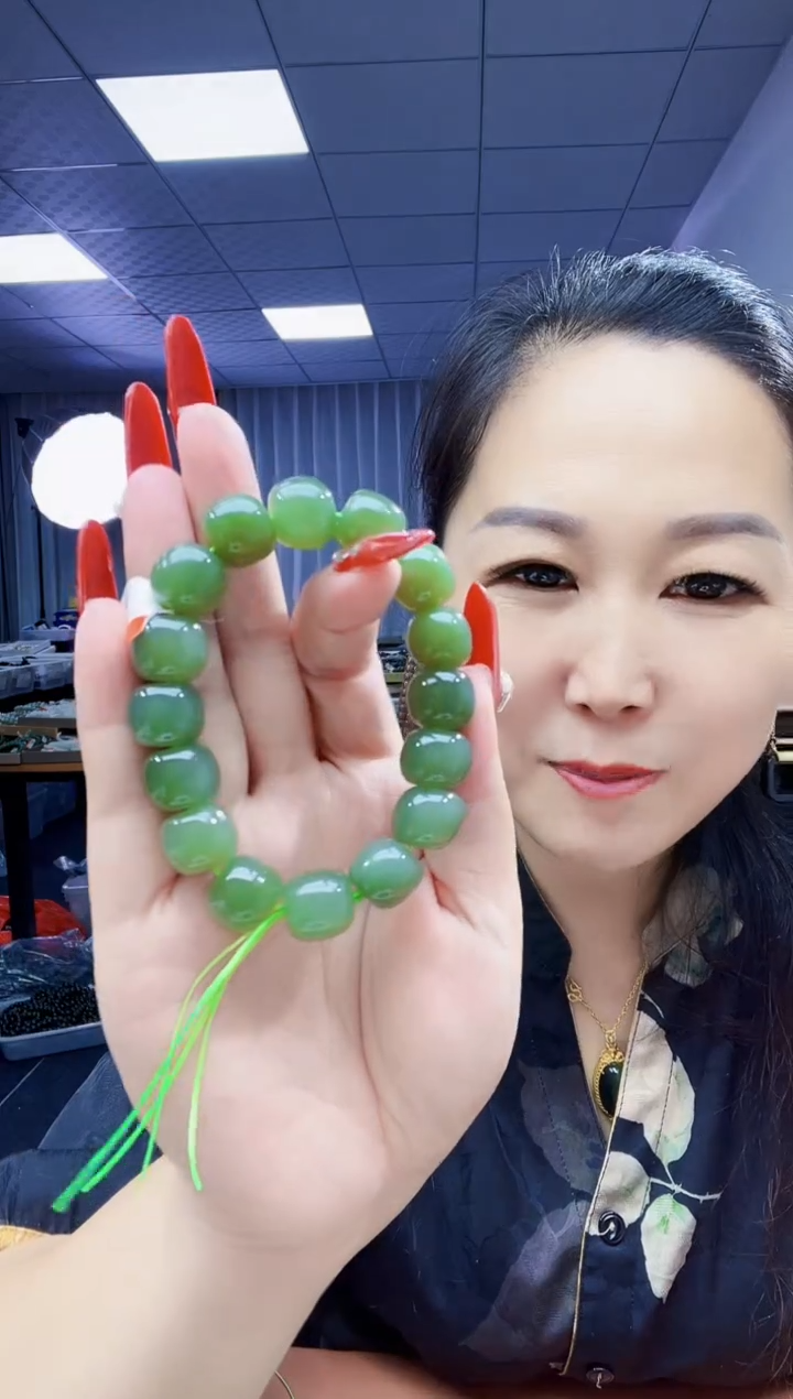 手串未镶嵌和田玉纯天然和田玉青海89野牛沟湖水绿14