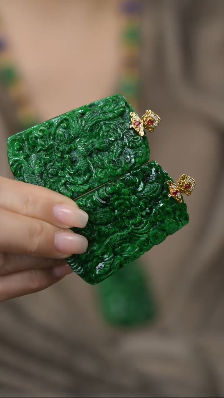 颈饰18K金镶嵌翡翠@YM008113013@多样性发其一