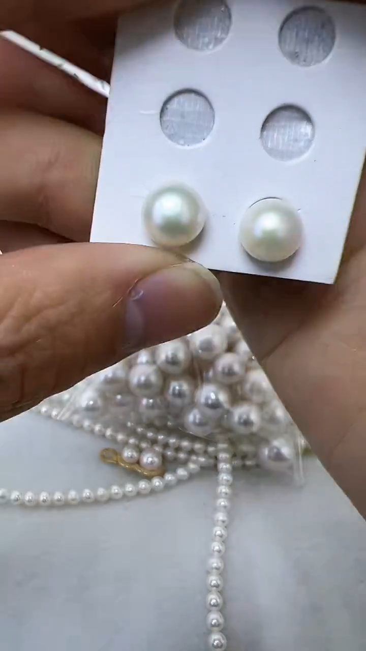 【闪购商品】淡水珍珠耳饰银S925镶嵌耳钉