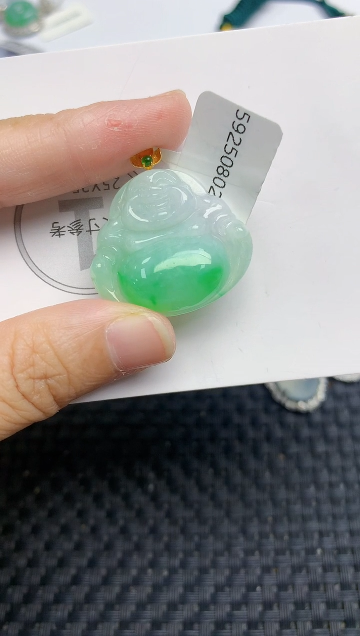 颈饰18K金镶嵌翡翠天然缅甸A货翡翠百元以上9元证书费自理