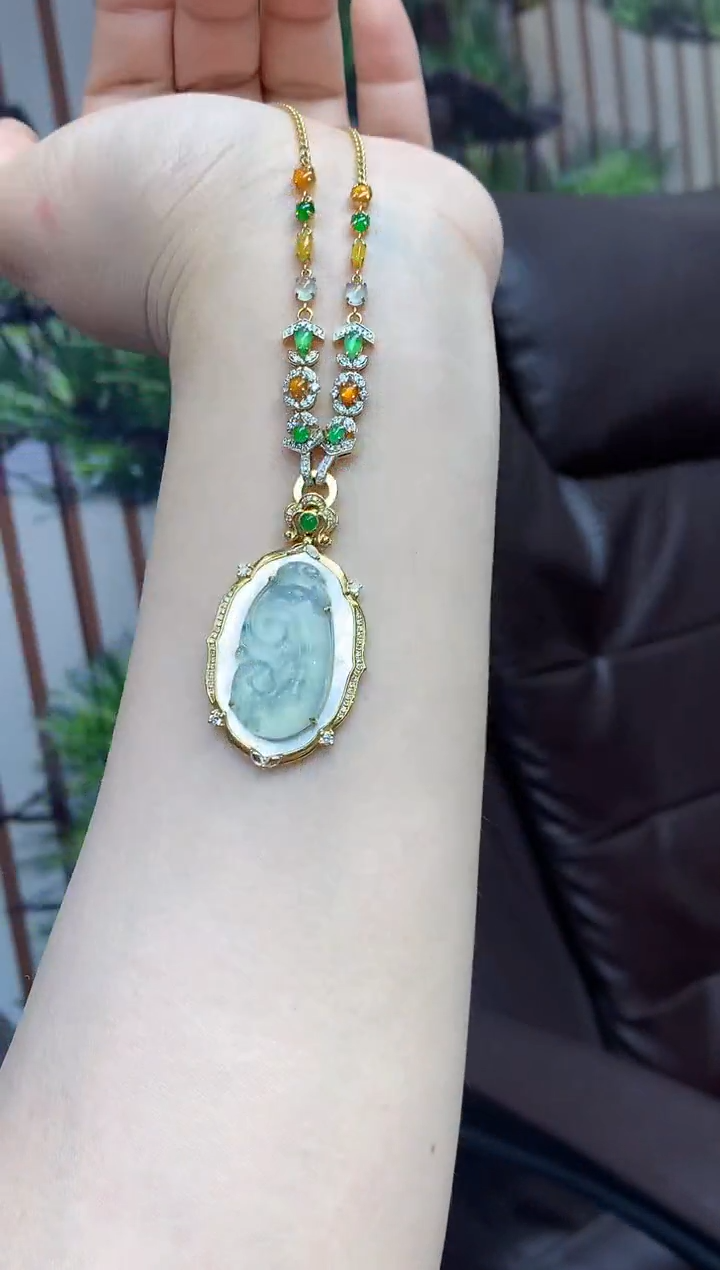 【闪购商品】翡翠颈饰18K金镶嵌707-中国好珍宝