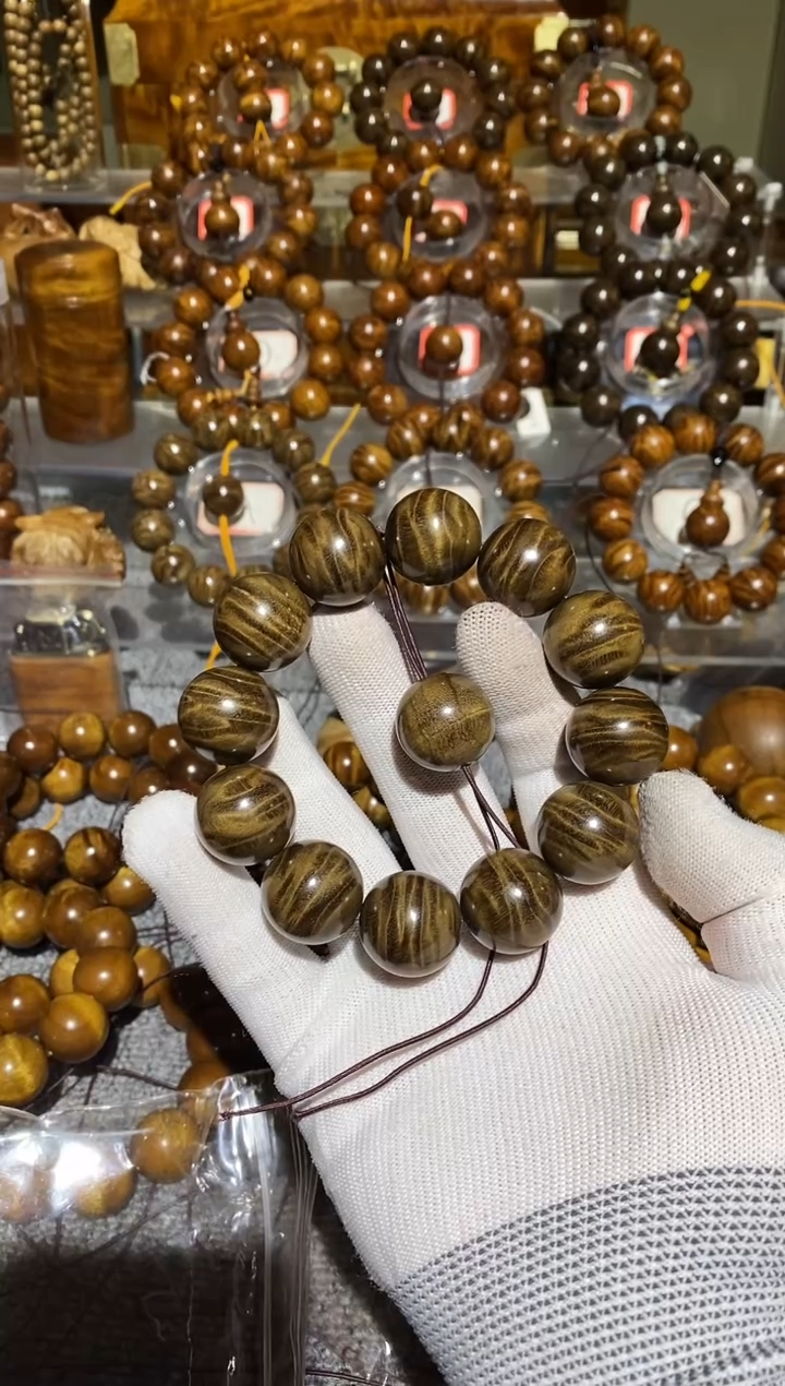 【闪购商品】阴沉木手串/手链阴沉木闪电纹2.0手串