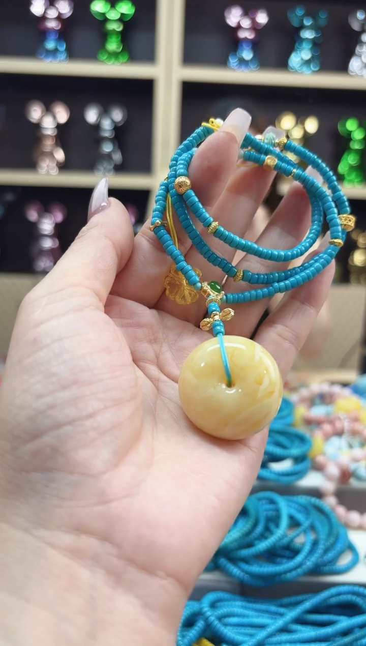 琥珀颈饰未镶嵌多样性发货一一一