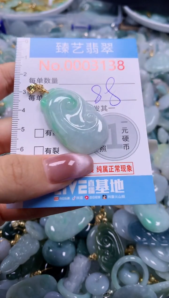 翡翠未镶嵌颈饰3138