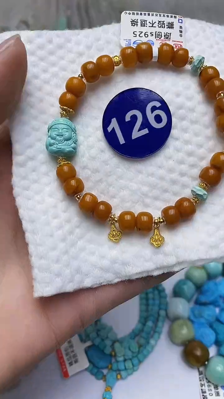 【闪购商品】绿松石手链银S925镶嵌126