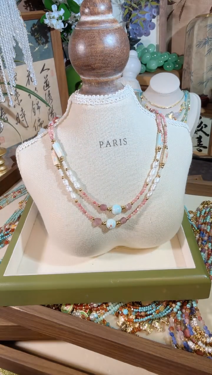 淡水珍珠合金项链739