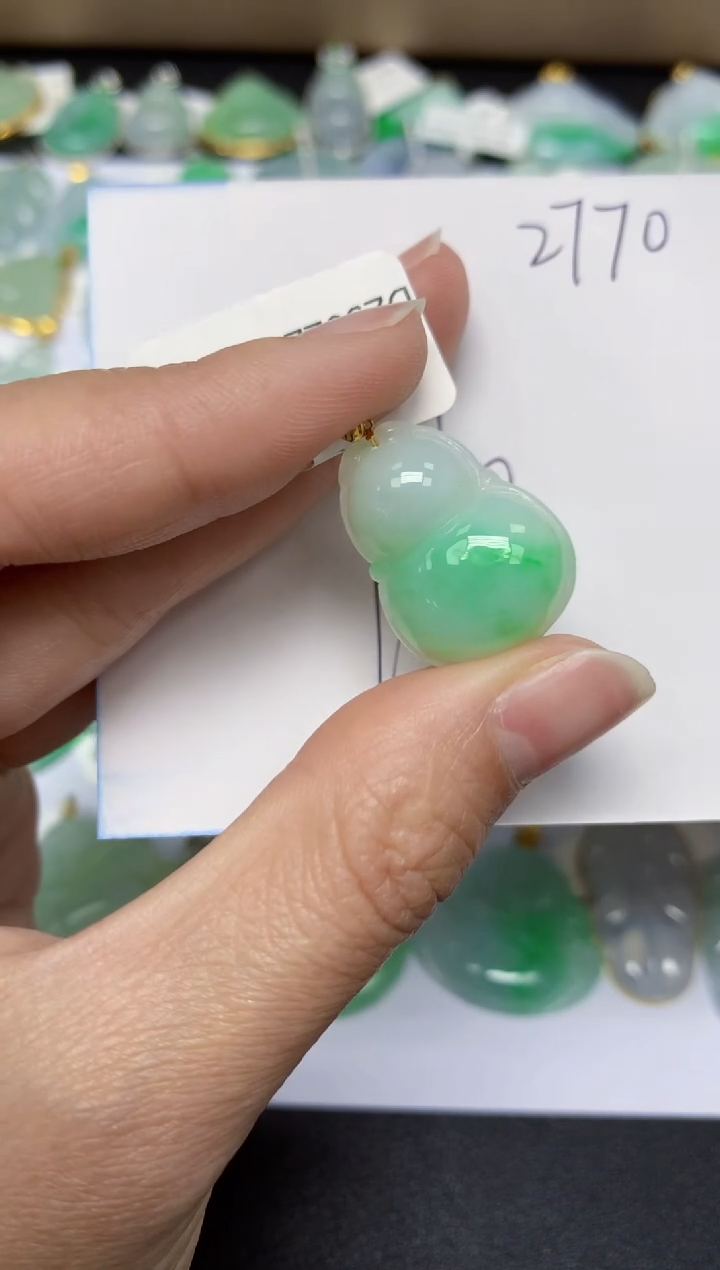 【闪购商品】翡翠颈饰18K金镶嵌 天然翡翠A货