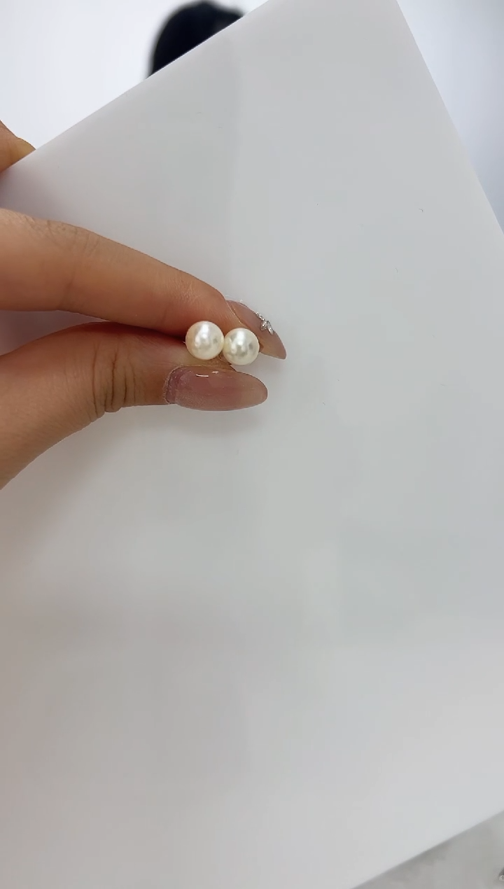 【闪购商品】海水珍珠DA银S925镶嵌耳钉 7 SS128