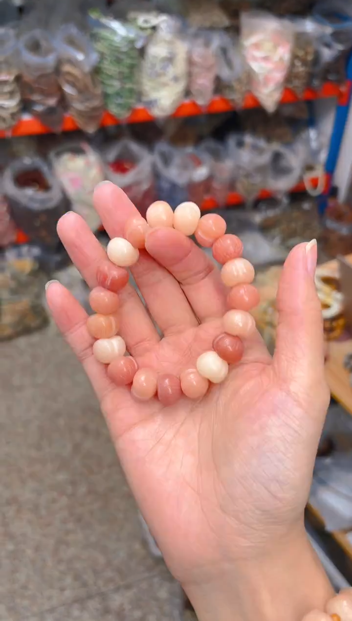 吊坠菩提根/象牙果粉色屁桃单圈