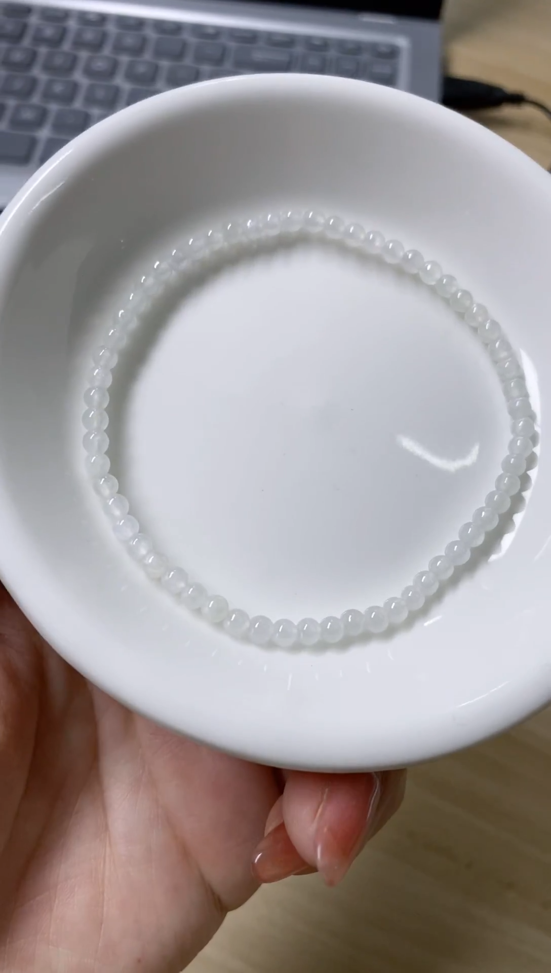 【闪购商品】翡翠颈饰未镶嵌天然缅甸翡翠A货手串56颗卡3