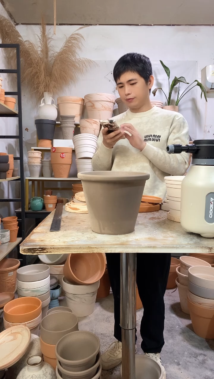 瑕疵无售后21*17灰陶 1盆无托