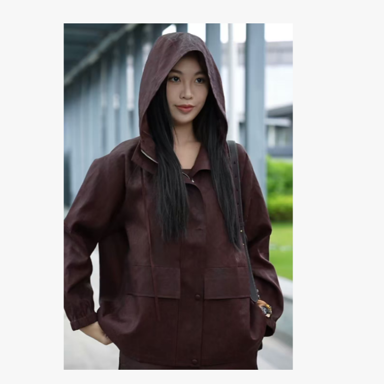 【万象有衣】六合天下-原创设计师款香云纱上衣帽衫-8857