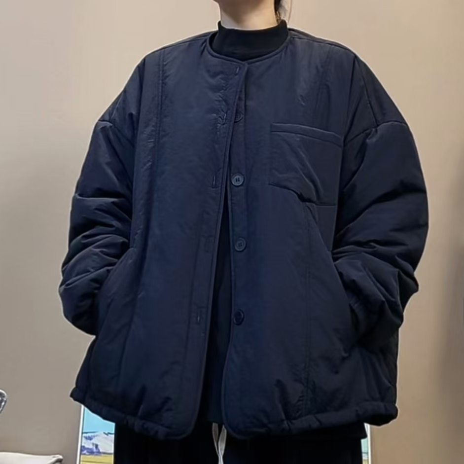 加棉外套女宽松大版棉服