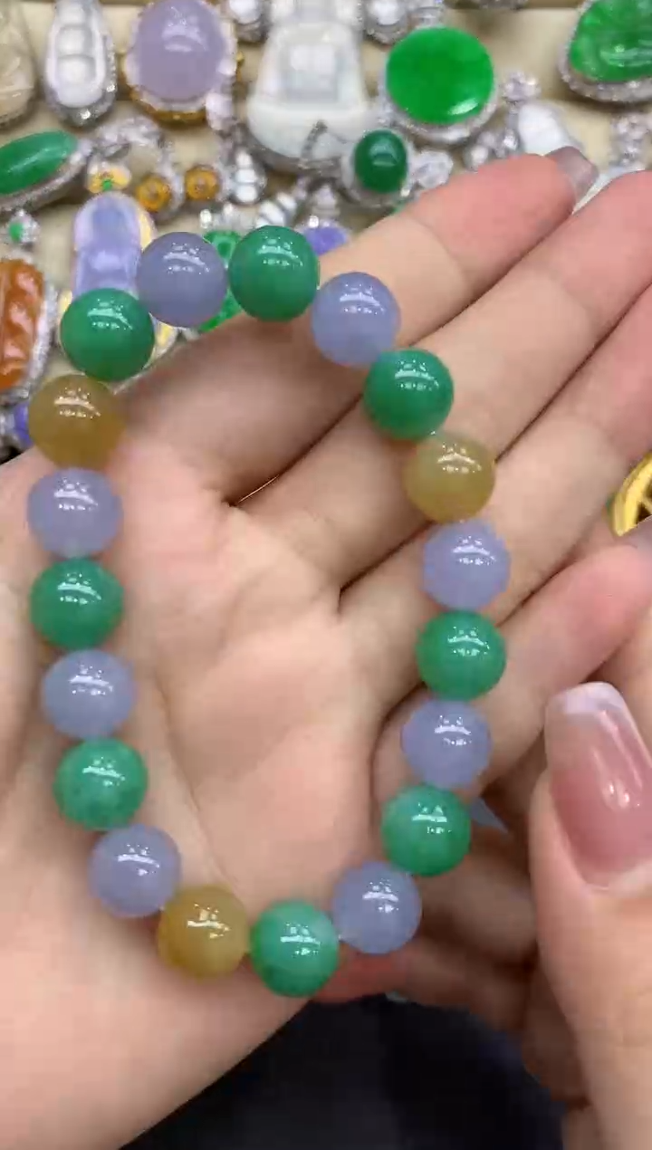 未镶嵌手串翡翠407-中国好珍宝