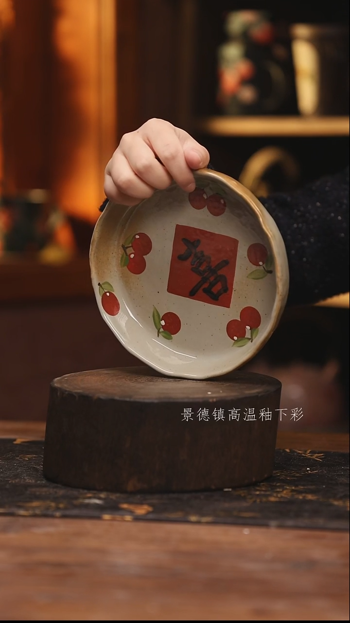 陶瓷景德镇高温釉下手绘陶瓷