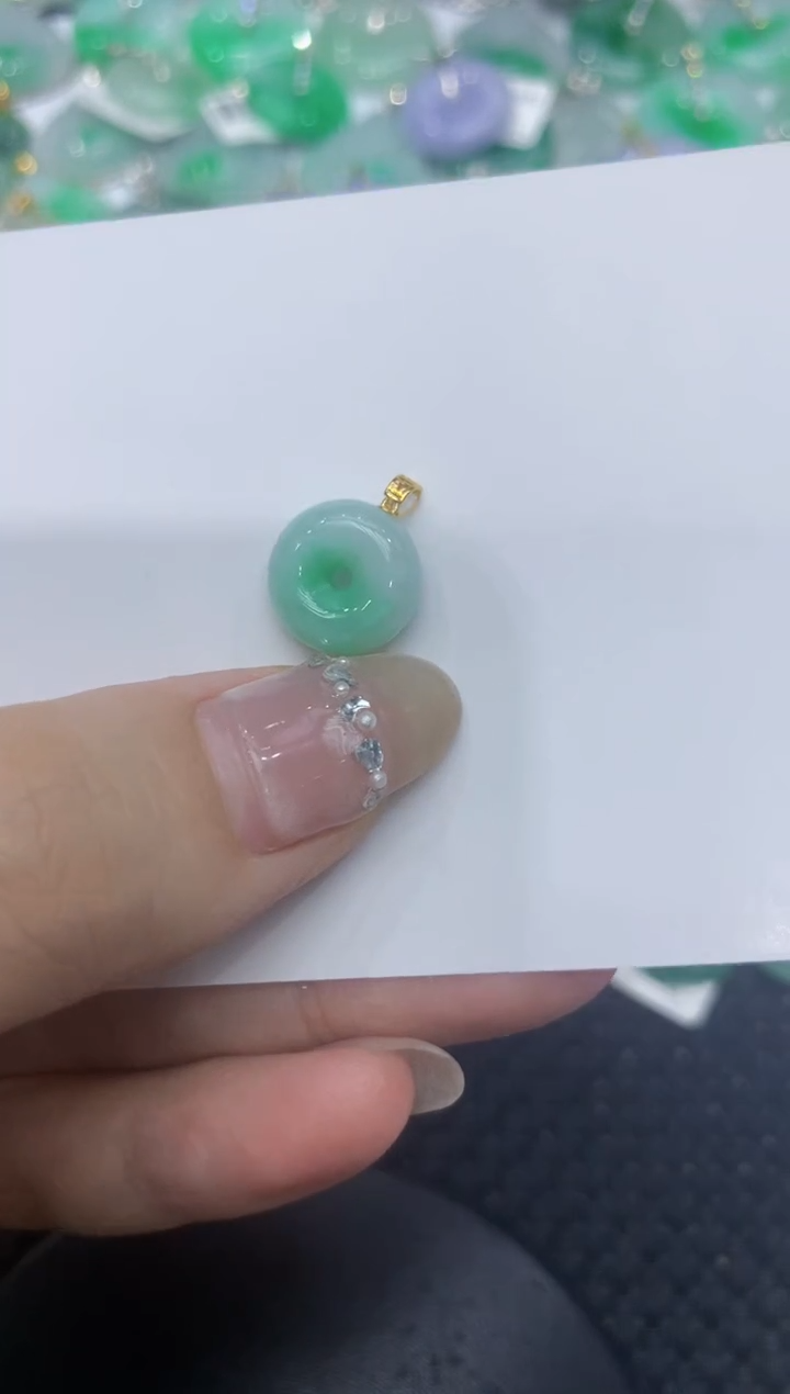 【闪购商品】翡翠颈饰18K金镶嵌222222222