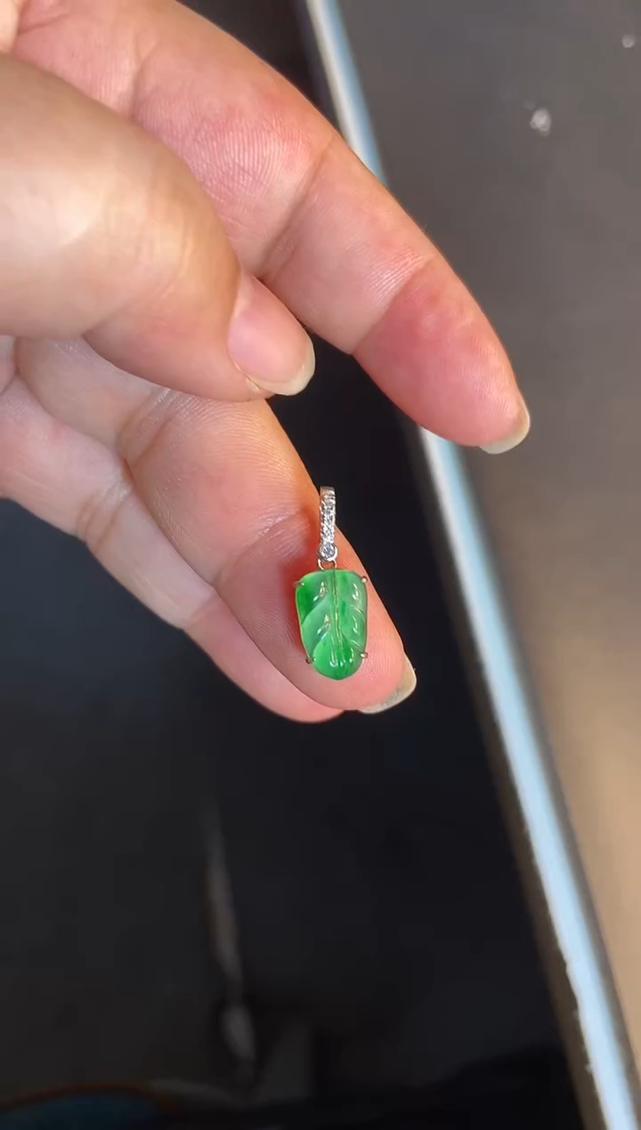吊坠(不含链)银S925镶嵌翡翠1