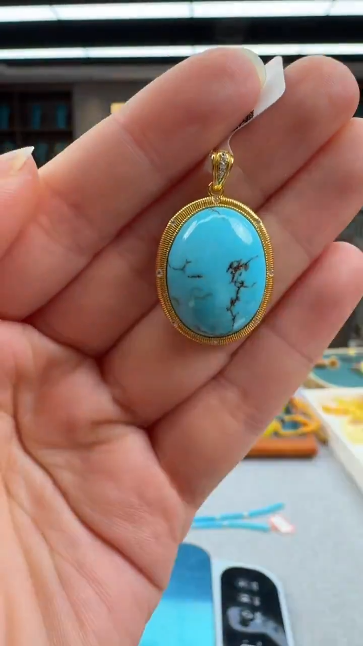 【闪购商品】绿松石颈饰银S925镶嵌序列号279