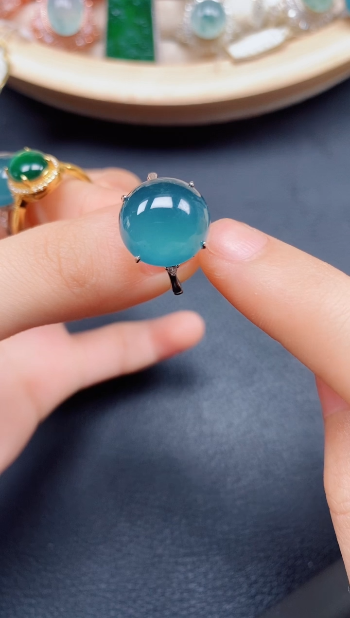 【闪购商品】翡翠戒指银S925镶嵌翡翠