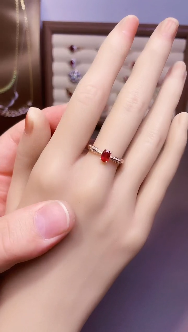 【闪购商品】红宝石戒指银S925镶嵌一枚