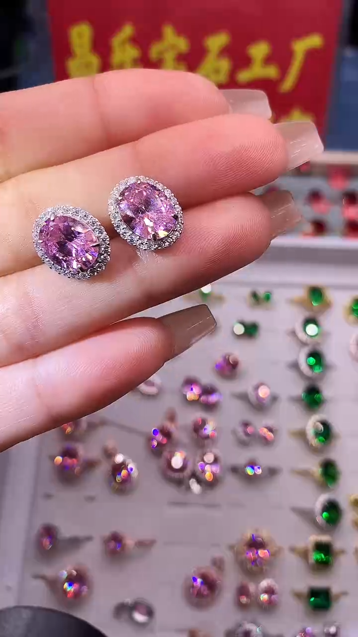 【闪购商品】蓝宝石耳饰银S925镶嵌1111