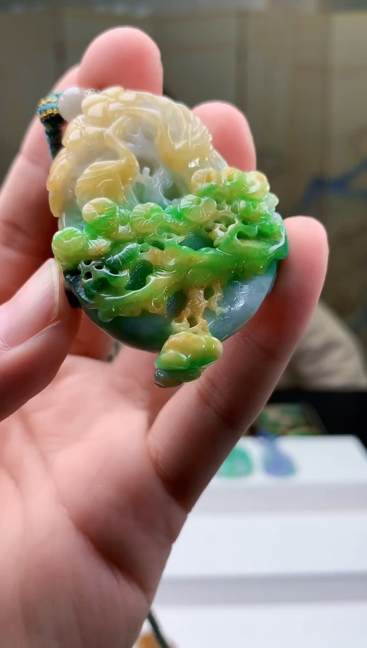 【闪购商品】定制翡翠未镶嵌0405bb-毛货挂件