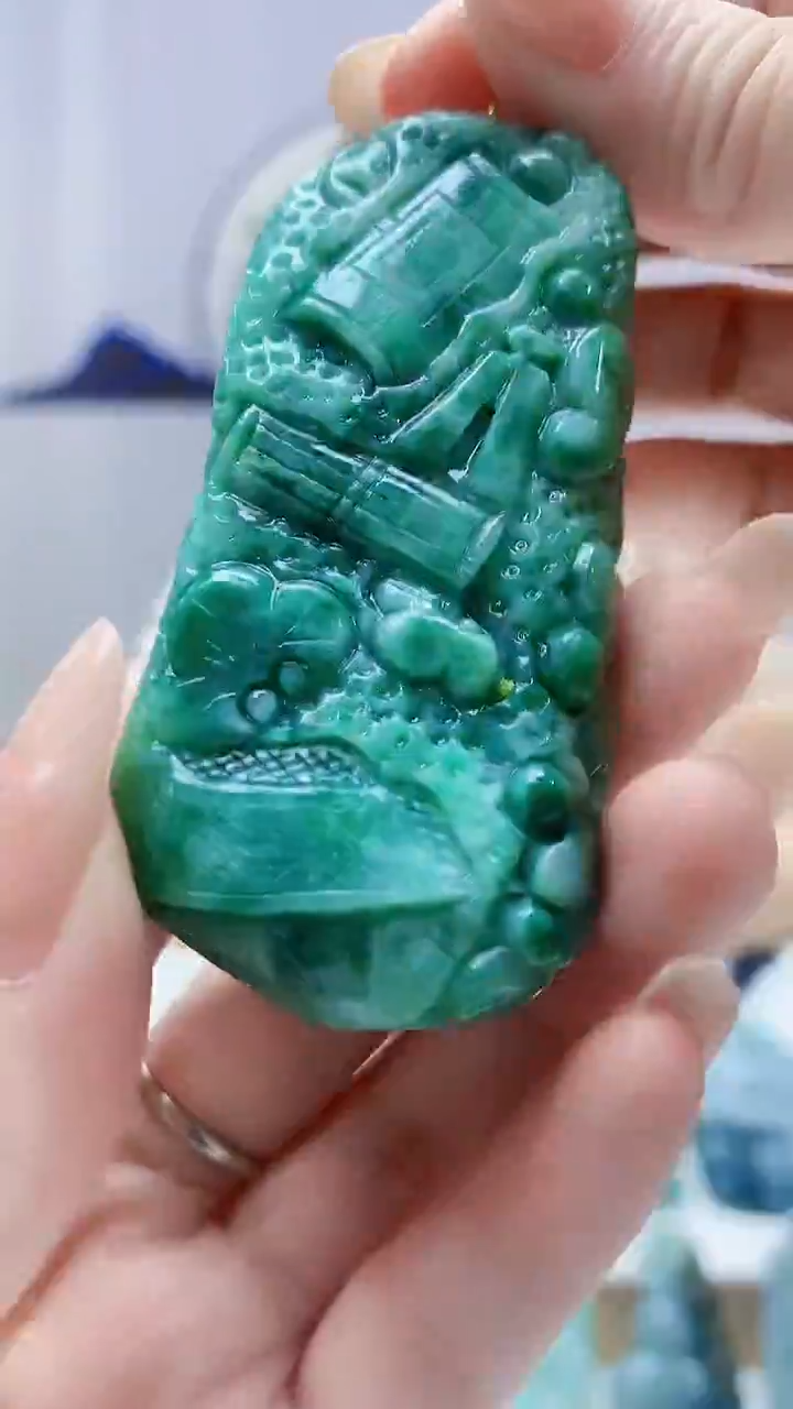 未镶嵌定制翡翠4829DD-毛货挂件6
