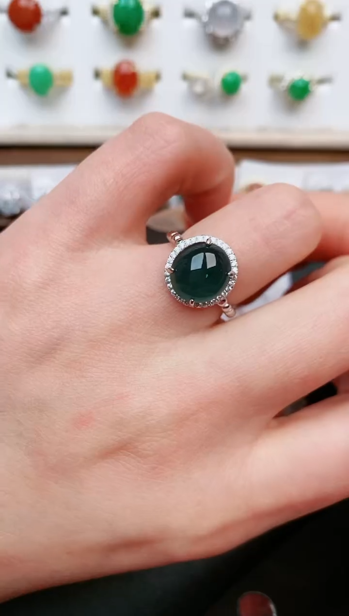 【闪购商品】翡翠戒指银S925镶嵌....