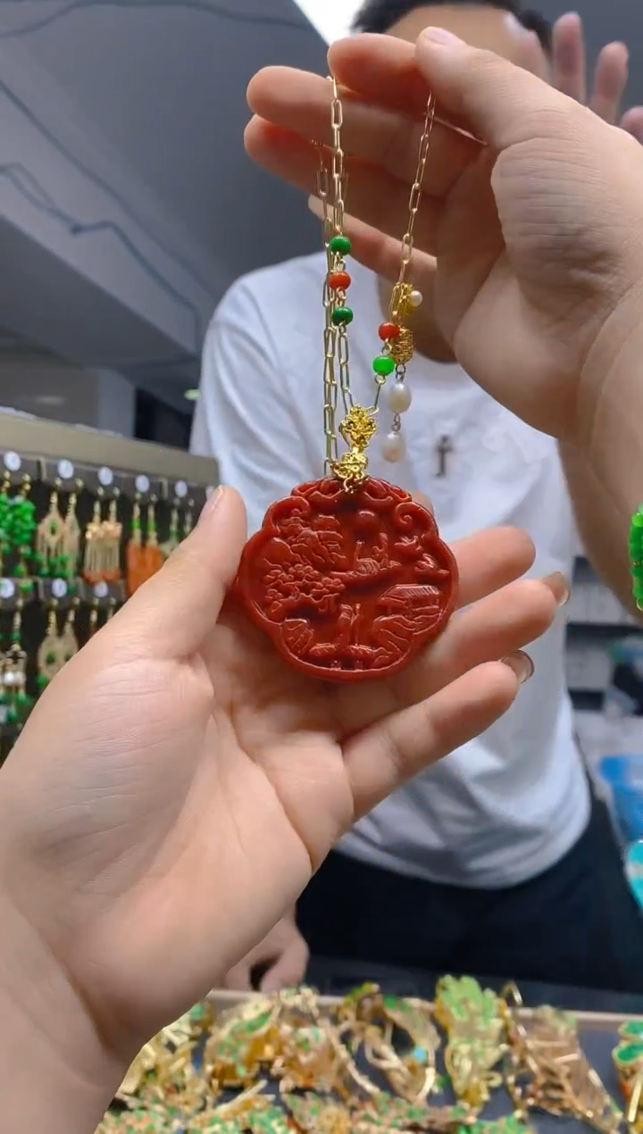 【闪购商品】翡翠耳饰合金0622翡翠锁骨链