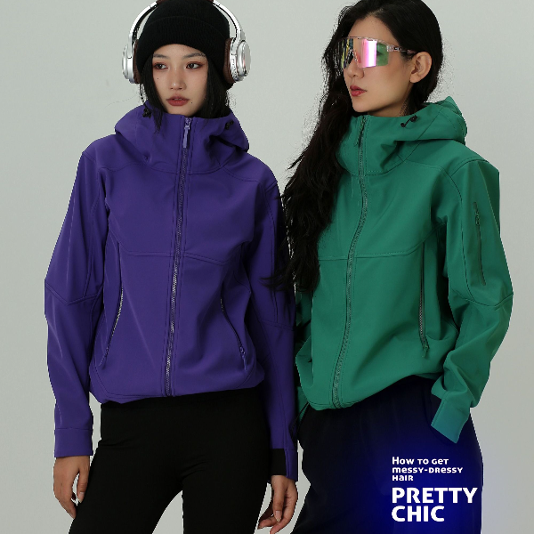 滑雪系列加绒软壳户外运动休闲冲锋衣