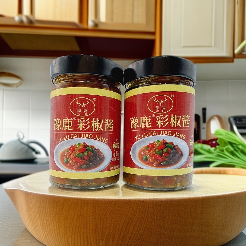 豫鹿香辣彩椒酱开味下饭菜、拌面拌饭【佳鑫粉丝专属】辣椒正宗青椒