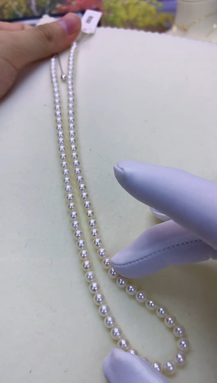 未镶嵌海水珍珠DA GD039 4.5-5 akoya串链（越物小证书）