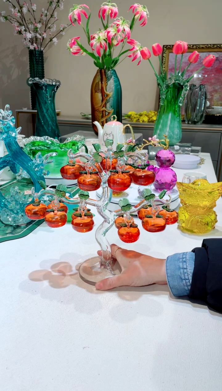 【闪购商品】琉璃手工艺品     18颗柿子树