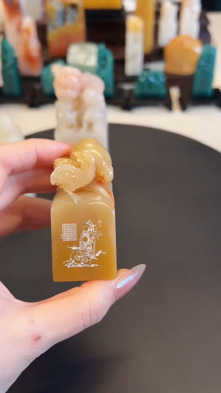 【闪购商品】寿山石印石百福微刻-孔令佳