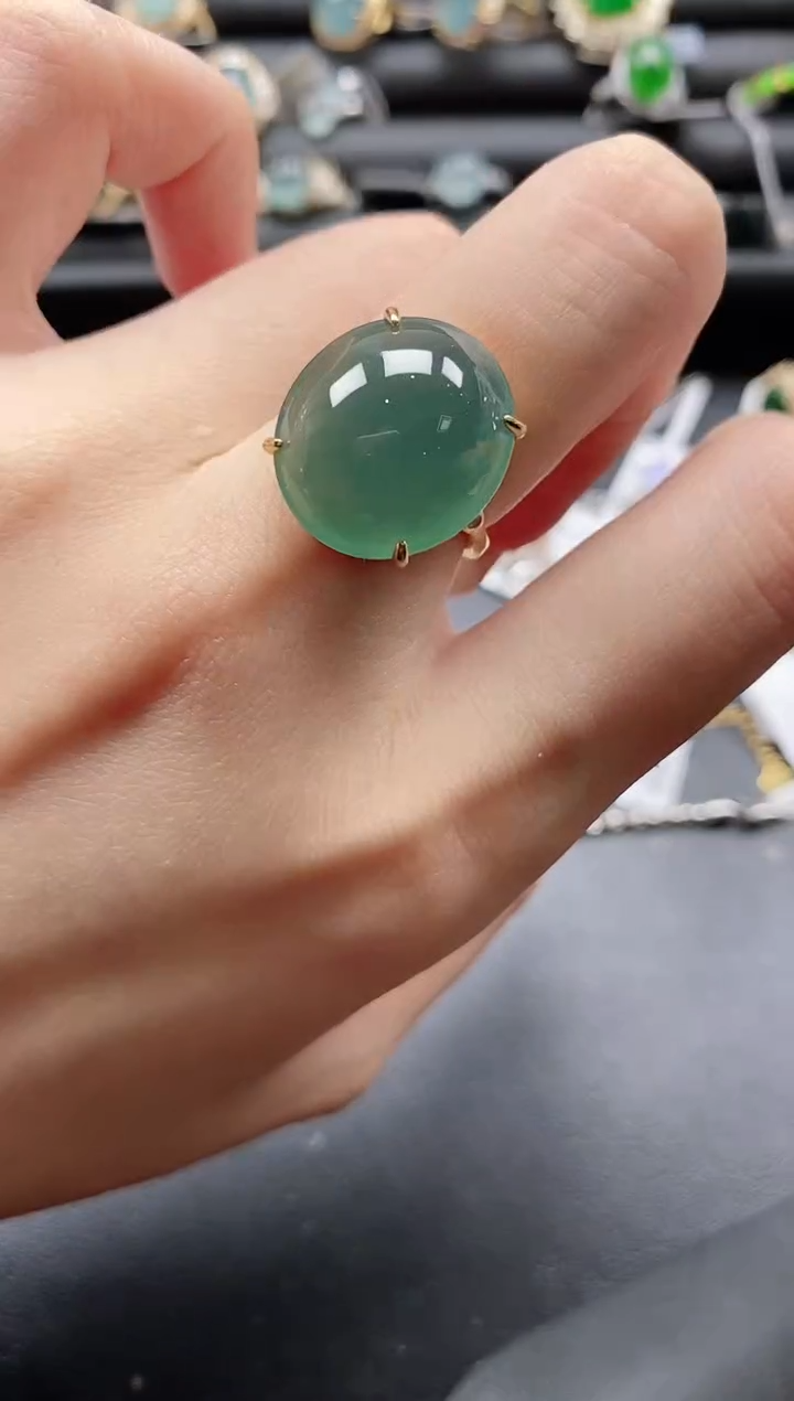 【闪购商品】翡翠戒指银S925镶嵌1111