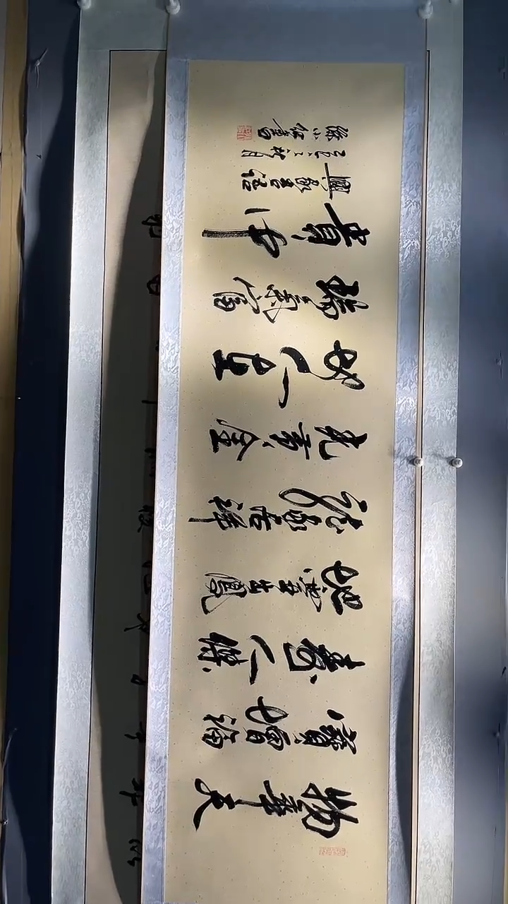 书法孙小红   物华天宝   洒金装裱200*55