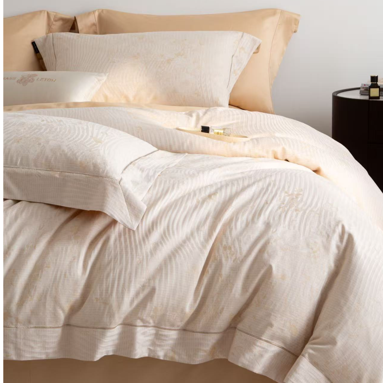 KASS LETON 卡诗兰顿【迷雾】全棉高端色织轻奢四件套