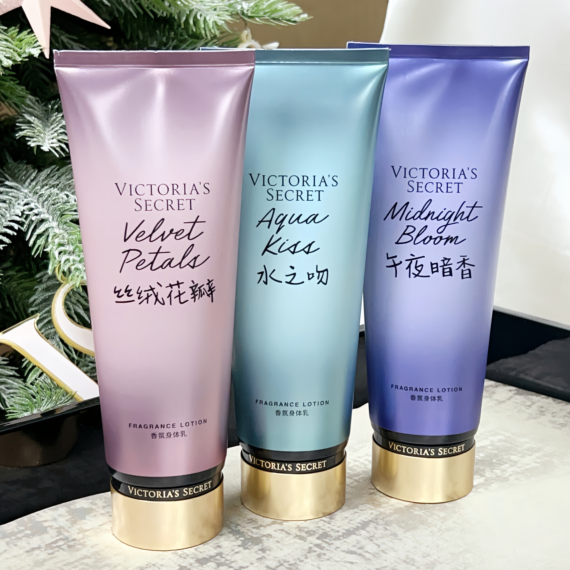 维密身体乳丝绒花瓣保湿滋润持久香体椰奶玫瑰水之吻香水身体乳女