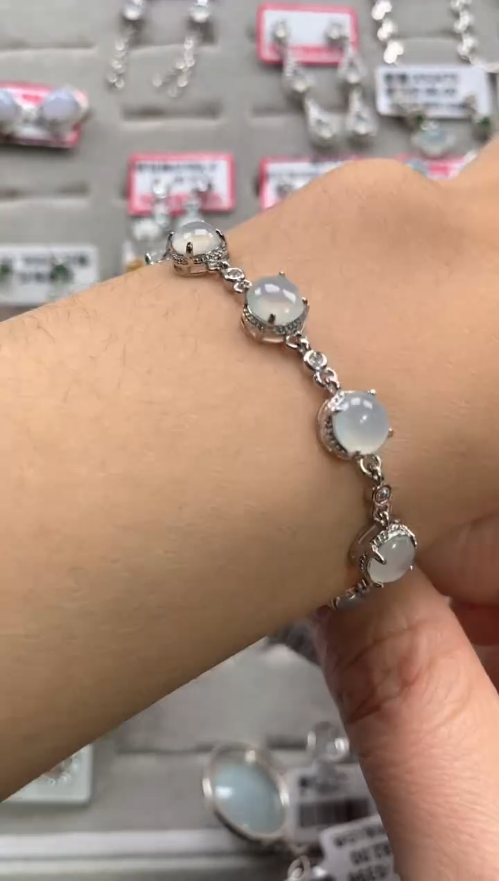 【闪购商品】翡翠戒指银S925镶嵌22222222     6