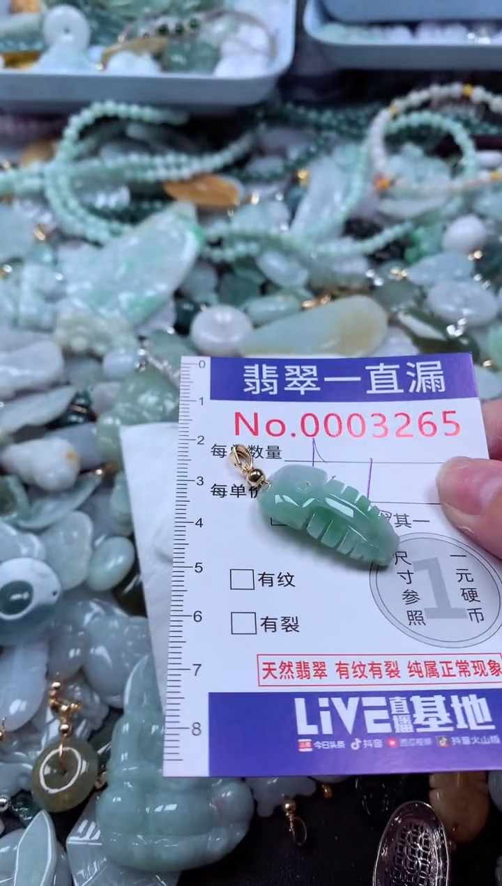 翡翠未镶嵌吊坠(不含链)3265