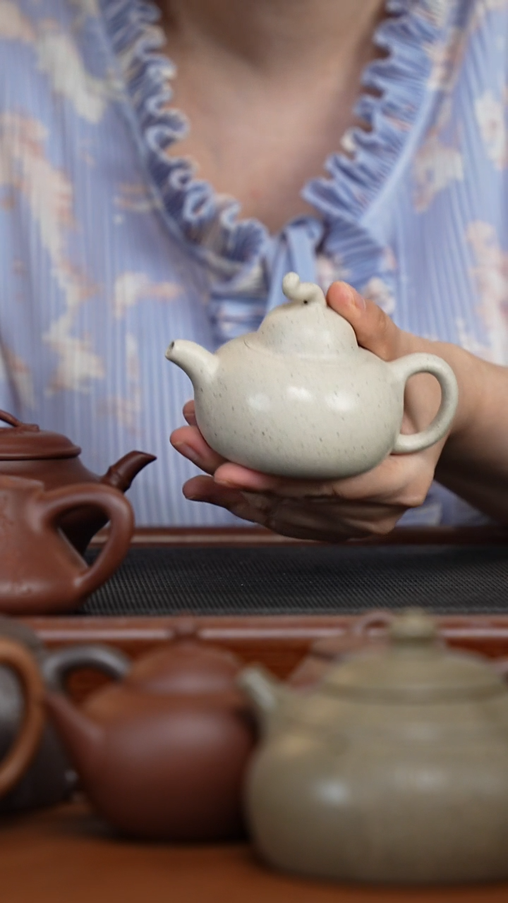 茶壶紫砂白段葫芦