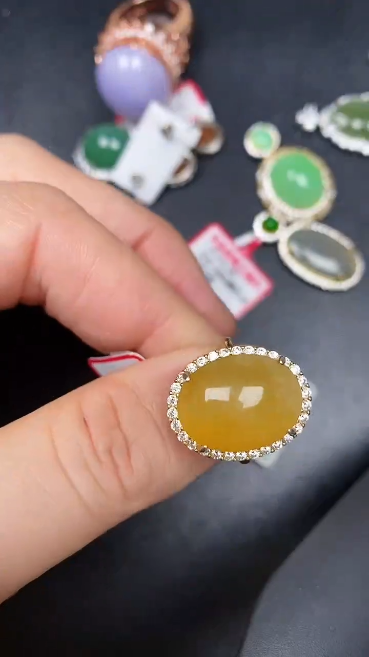 银S925镶嵌戒指翡翠1260