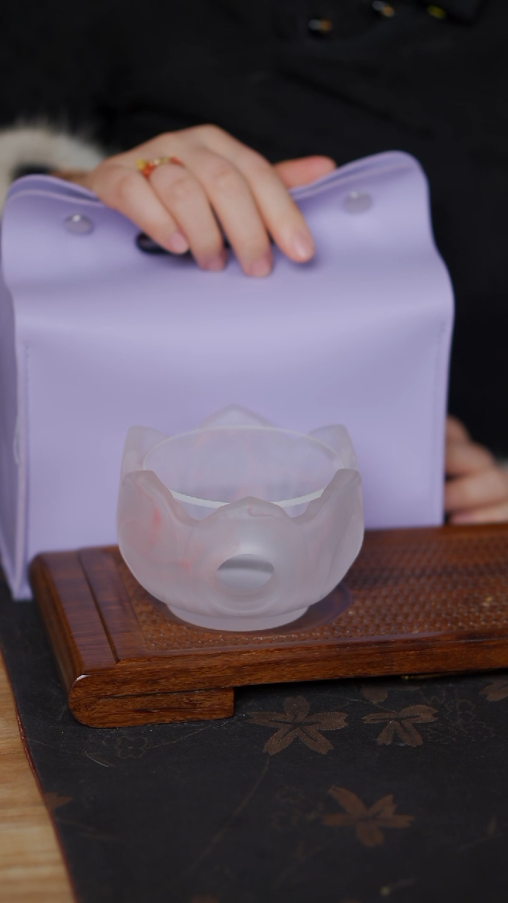 【闪购商品】粉色花瓣温茶器+礼盒     