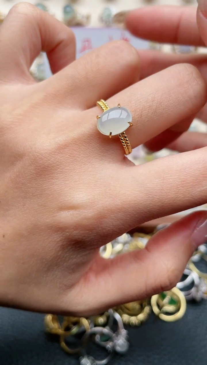 【闪购商品】翡翠戒指银S925镶嵌1111