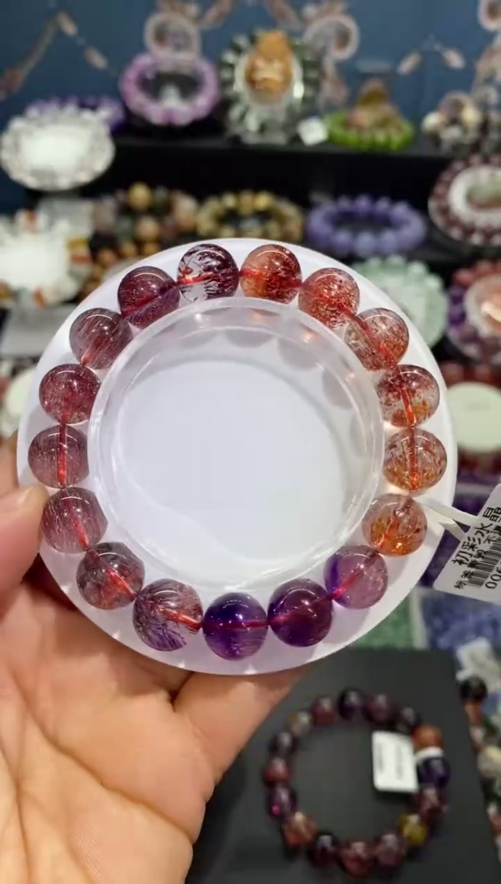 【闪购商品】水晶手串未镶嵌金草莓渐变超七11+